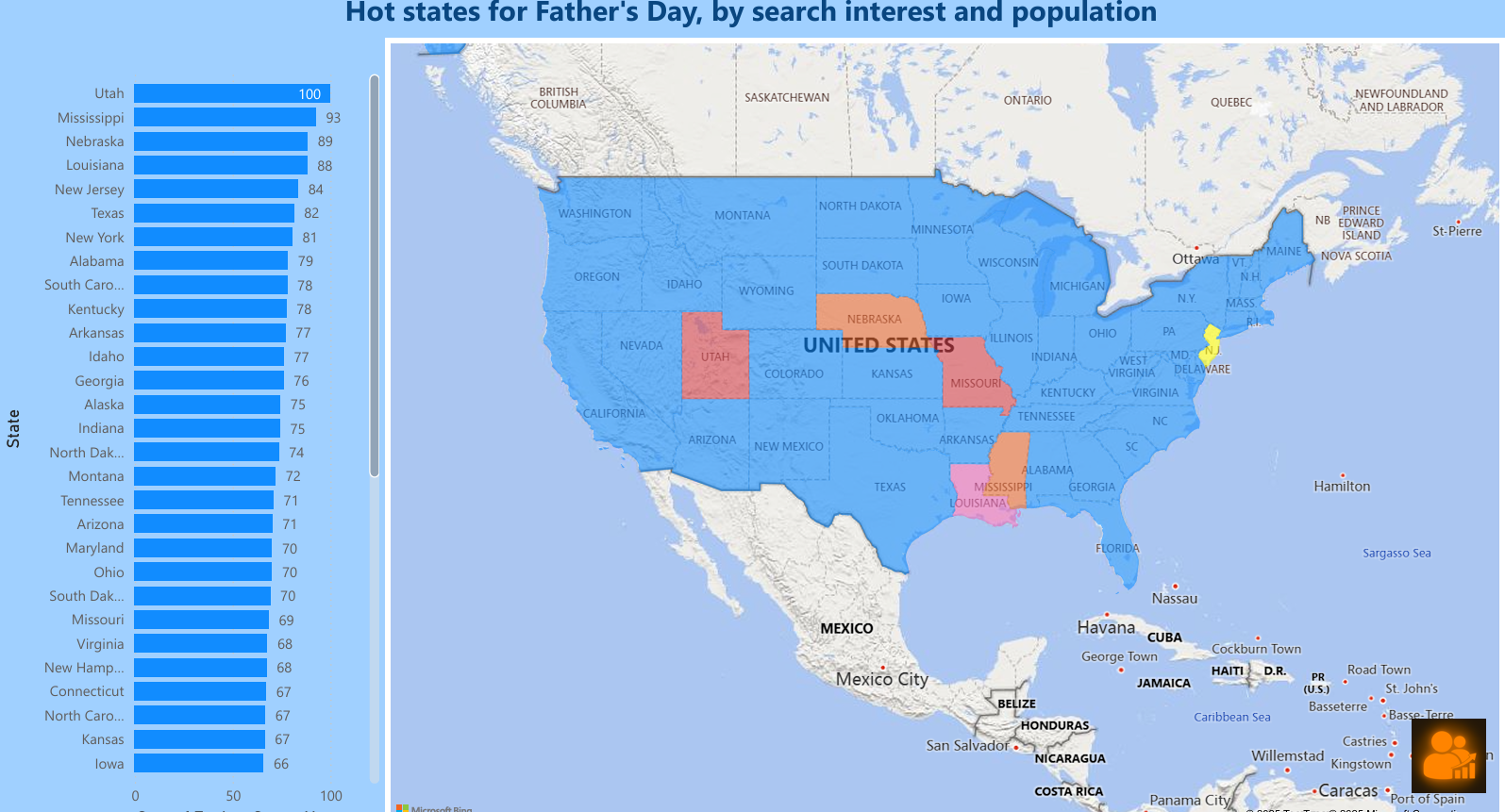 Father’s Day Hot States