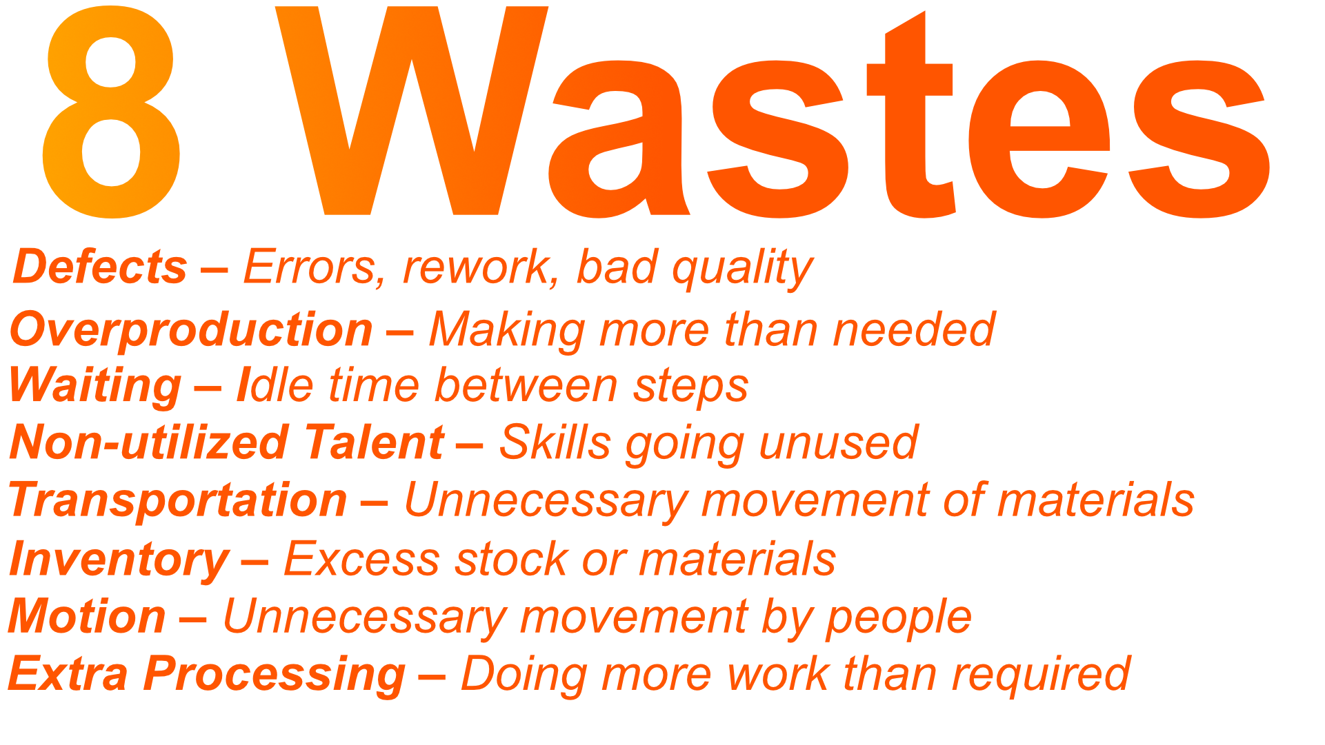 8 Wastes (Lean) video